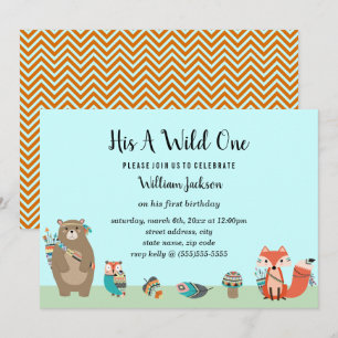 Invitación Dulce Animal Tribal Su Cumpleaños Es Un Salvaje