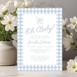 Invitación Dulce Arco Azul Coqueta Chica Ducha de Bebé