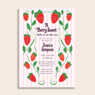 Invitación Dulce Arte Cute Nouveau Fiesta de Bebé