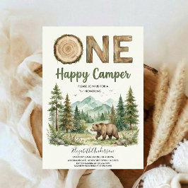Invitación Dulce Aventura de Niño Oso en el Bosque Baby Showe