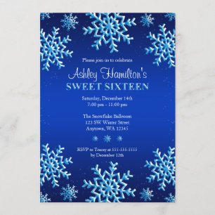Invitación Dulce azul 16 del país de las maravillas del