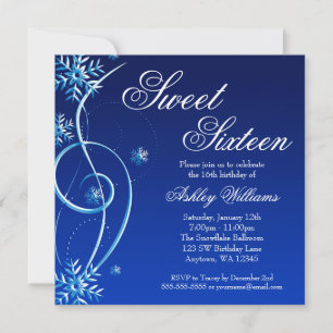 Invitación Dulce azul 16 del país de las maravillas del