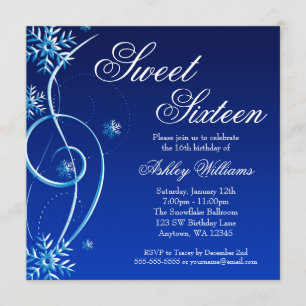 Invitación Dulce azul 16 del país de las maravillas del