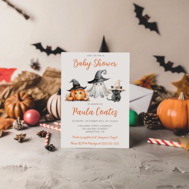 Invitación Dulce baby shower con tema de Halloween (Subido por el creador)