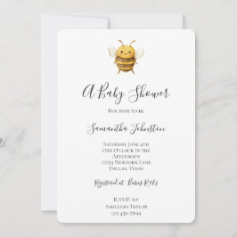 Invitación Dulce Baby Shower de Abeja