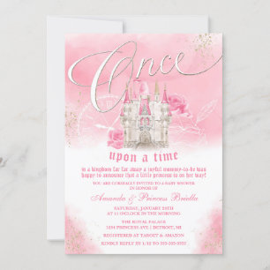 Invitación Dulce Baby Shower de Castillo de Princesa Érase Un