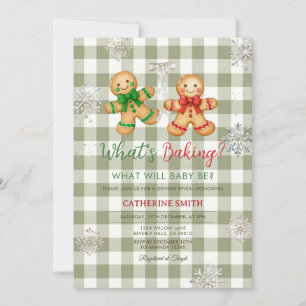 Invitación Dulce Baby Shower de Copo de Nieve de Pan de Jengi