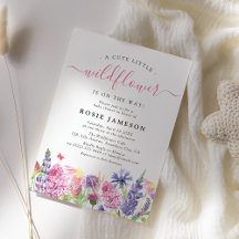 Dulce Baby Shower de Flores Silvestres Acuarela