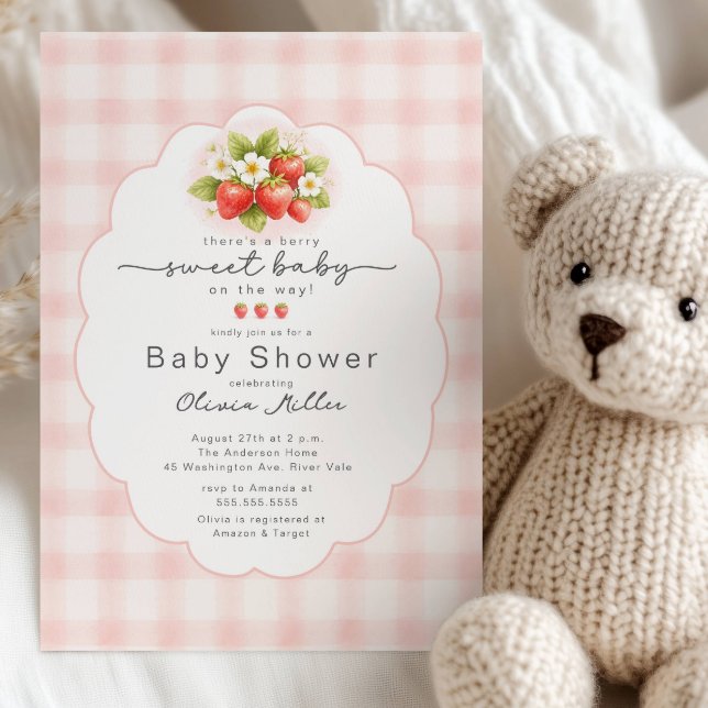 Invitación Dulce Baby Shower de Fresa y Bayas (Subido por el creador)