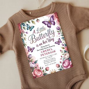 Invitación Dulce Baby Shower de Mariposa