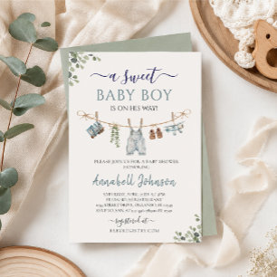 Invitación Dulce Baby Shower de Niño