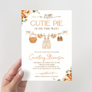 Invitación Dulce Baby Shower de Otoño para Mi Pequeño Pasteli