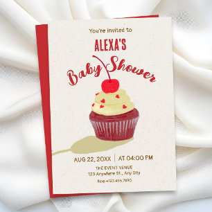 Invitación Dulce baby shower de pastelito adorable