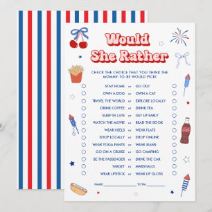 Invitación Dulce Baby Shower del 4 de Julio ¿Qué Preferiría J