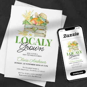 Invitación Dulce Baby Shower del Mercado de Granjeros Cultiva