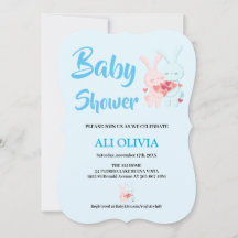 Dulce baby shower para amantes de los conejos