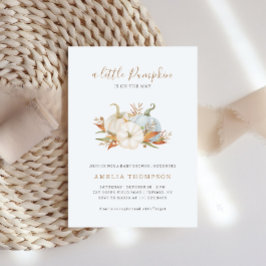 Invitación Dulce Baby Shower Pastel Neutral de Calabacita