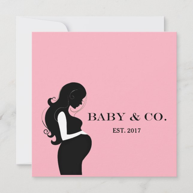 Invitación Dulce bebé Chica rosa  Fiesta de salpicadura (Anverso)