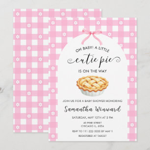 Invitación Dulce Bebé Coqueta Rosa Fiesta de Baby Shower