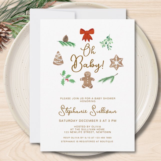 Invitación Dulce Bebé Fiesta de Bebé en Navidad (Subido por el creador)