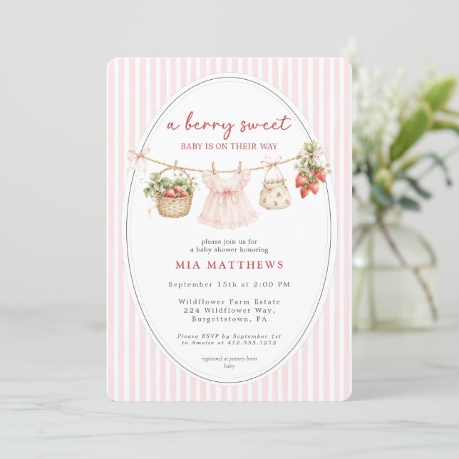 Invitación Dulce Bebé Gemelo Fiesta de Bienvenida (Anverso de pie)