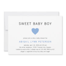 Dulce bebé lindo Pastel Blue Heart Baby Shower