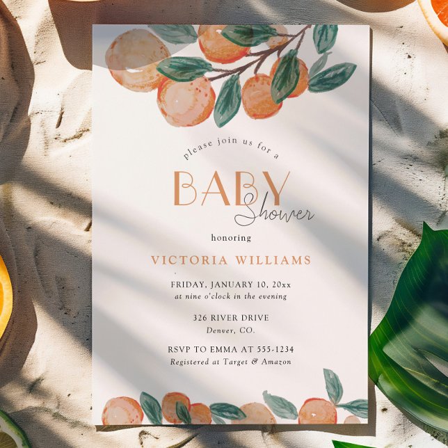 Invitación Dulce Bebé Mandarin Citrus Show (Subido por el creador)