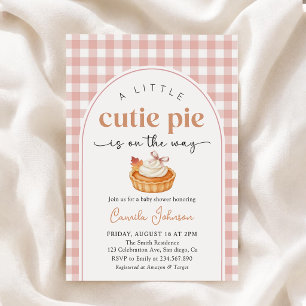 Invitación Dulce Bebé Rosa Fiesta de Otoño