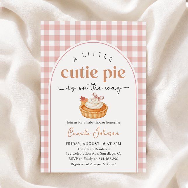 Invitación Dulce Bebé Rosa Fiesta de Otoño (Subido por el creador)