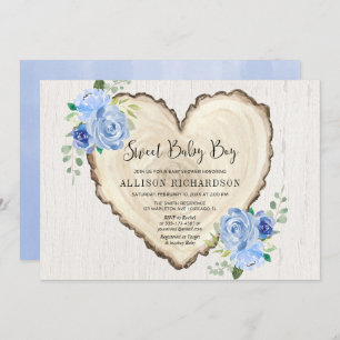 Invitación Dulce bebé valentines rústicos ducha de corazón