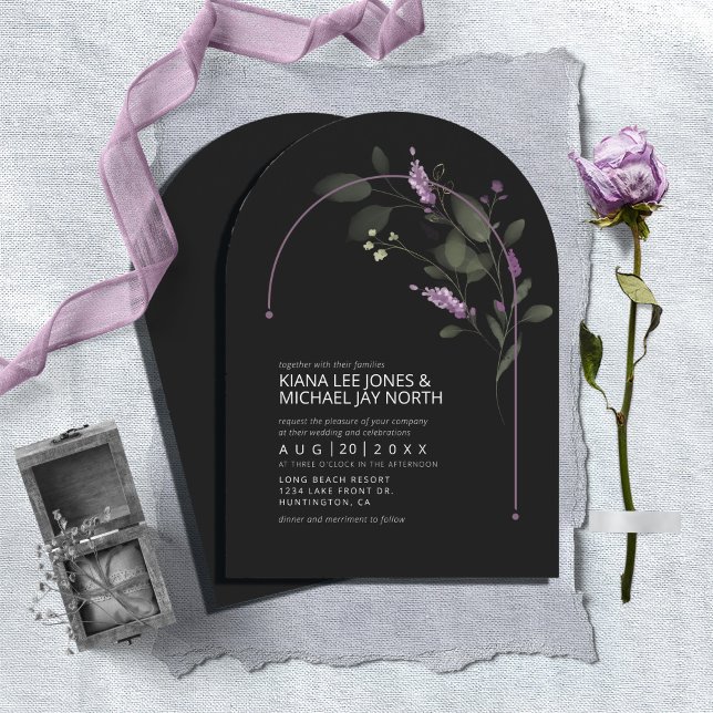 Invitación Dulce Boda de Arco Floral Lilac Arch ID998 (Subido por el creador)