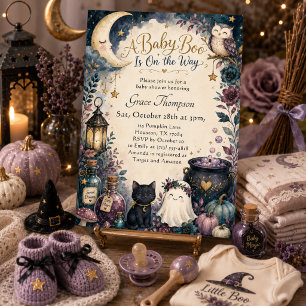 Invitación Dulce Boo Baby Shower de Halloween 