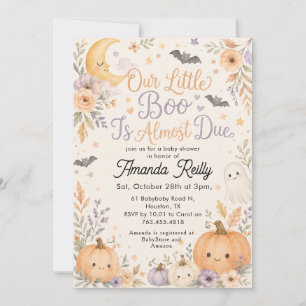 Invitación Dulce Boo Está a Punto de Llegar: Baby Shower de H