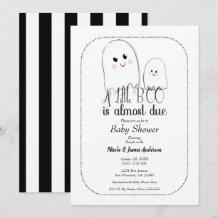 Invitación Dulce BOO Fantasma: Baby Shower de Halloween