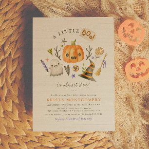 Invitación Dulce Boo Fiesta de Bebé Calabaza de Halloween