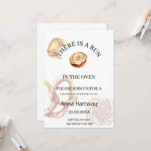 Invitación Dulce borde de encaje Cinnamon Roll Baby Shower
