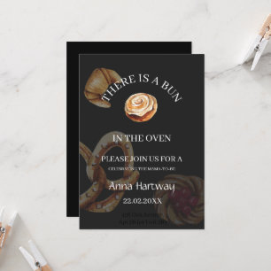 Invitación Dulce borde de encaje Cinnamon Roll Baby Shower