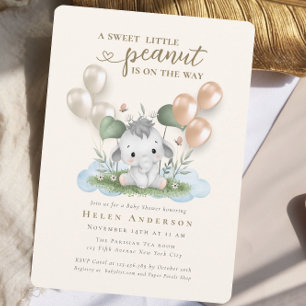 Invitación Dulce Cacahuete en Camino Niño Baby Shower