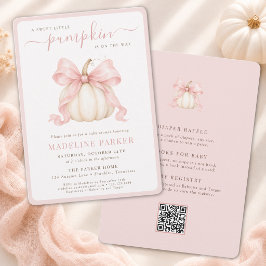 Invitación Dulce Calabacita de Bebé Niña Shower Todo en Uno