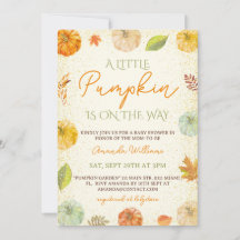 Dulce Calabacita Otoño Neutral Baby Shower 