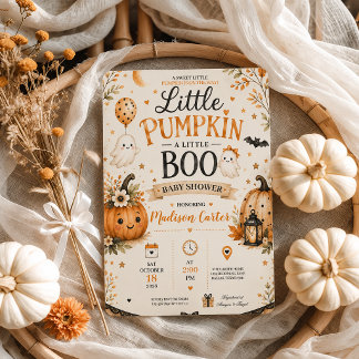 Invitación Dulce Calabacita, Pequeño Boo Baby Shower de Hallo