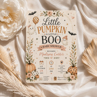 Invitación Dulce Calabacita, Pequeño Boo Baby Shower de Hallo