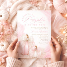 Dulce Calabacita Rosa Niña Otoño Baby Shower