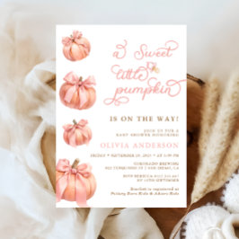 Invitación Dulce calabaza Chica de sopa rosa Baby Shower
