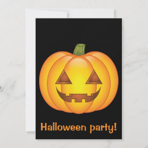 Invitación Dulce calabaza de Halloween de dibujos animados Fi