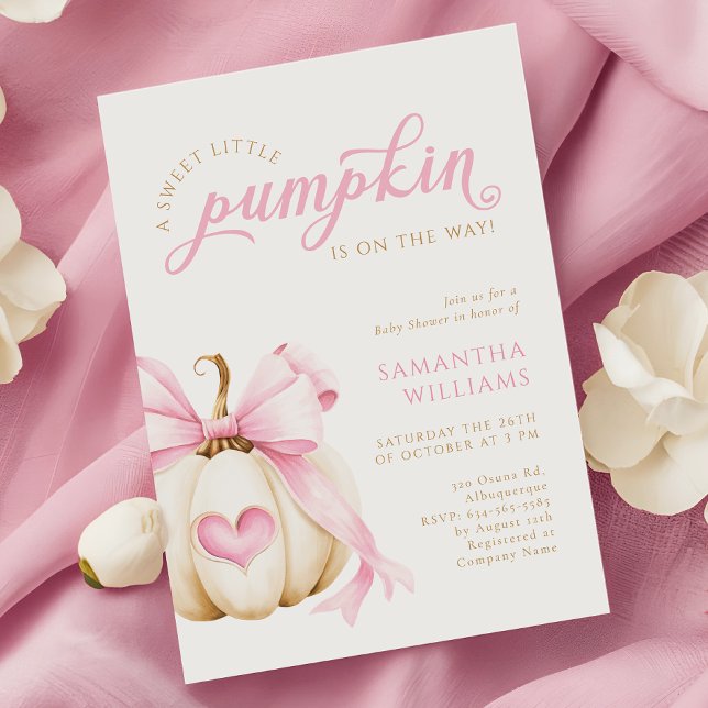 Invitación Dulce calabaza está en camino a Baby Shower (Subido por el creador)