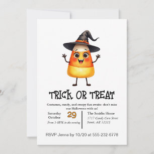 Invitación Dulce Caramelo De Maíz Truco O Trato