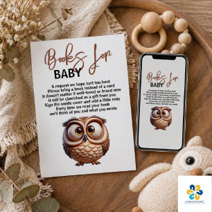 Invitación Dulce Caricatura de Búho Baby Shower para Niño