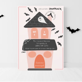 Invitación Dulce casa embrujada fiesta de Halloween para niño