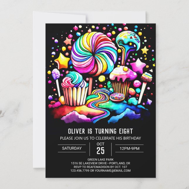 Invitación Dulce Celebración Copta Cumpleaños (Anverso)